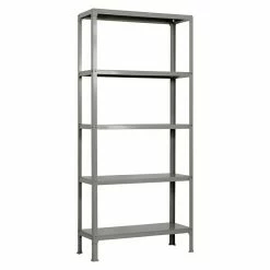 BAUHAUS Simonrack Homeclick Metallregal Plus L X B X H: 30 X 100 X 180 Cm, Traglast: 150 Kg/Boden, Anzahl Böden: 5 Stk., Stecken, Grau