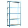 BAUHAUS Simonrack Maderclick Metallregal Plus L X B X H: 50 X 100 X 200 Cm, Traglast: 150 Kg/Boden, Anzahl Böden: 5, Stecken, Blau