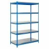 BAUHAUS Simonrack Bricoforte Metall-Schwerlastregal L X B X H: 60 X 100 X 200 Cm, Traglast: 300 Kg/Boden, Anzahl Böden: 5, Blau, Material Boden: Metall