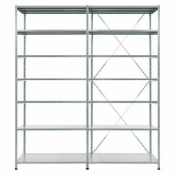 BAUHAUS Scholz Metall-Lagerregal SE Länge: 600 Mm, Breite: 2.060 Mm, Höhe: 2.640 Mm, Traglast: 200 Kg/Boden, Anzahl Böden: 7 Stk.