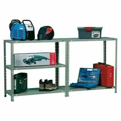 BAUHAUS Simonrack Simonclassic Metallregal Advantage Plus L X B X H: 40 X 100 X 200 Cm, Traglast: 75 Kg/Boden, Anzahl Böden: 5 Stk., Schrauben, Grau -Werkstatteinrichtung store 12 1020