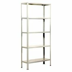 BAUHAUS Simonrack Homeclassic Metallregal L X B X H: 30 X 80 X 180 Cm, Traglast: 100 Kg/Boden, Anzahl Böden: 5 Stk., Schrauben, Weiß