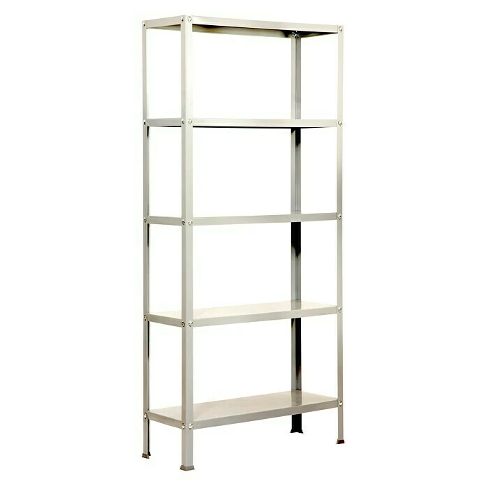 BAUHAUS Simonrack Homeclassic Metallregal L X B X H: 30 X 80 X 180 Cm, Traglast: 100 Kg/Boden, Anzahl Böden: 5 Stk., Schrauben, Weiß 1 BAUHAUS Simonrack Homeclassic Metallregal L X B X H: 30 X 80 X 180 Cm, Traglast: 100 Kg/Boden, Anzahl Böden: 5 Stk., Schrauben, Weiß