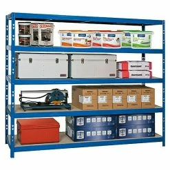 BAUHAUS Regalux Metall-Schwerlastregal Mega L X B X H: 70 X 240 X 200 Cm, Traglast: 450 Kg/Boden, Anzahl Böden: 5 Stk., Stecken, Blau 9 BAUHAUS Regalux Metall-Schwerlastregal Mega L X B X H: 70 X 240 X 200 Cm, Traglast: 450 Kg/Boden, Anzahl Böden: 5 Stk., Stecken, Blau -Werkstatteinrichtung store 12 1065