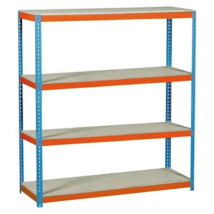 BAUHAUS Simonrack Simonforte Metall-Schwerlastregal L X B X H: 90 X 240 X 200 Cm, Traglast: 400 Kg/Boden, Anzahl Böden: 4, Blau/Orange 1 BAUHAUS Simonrack Simonforte Metall-Schwerlastregal L X B X H: 90 X 240 X 200 Cm, Traglast: 400 Kg/Boden, Anzahl Böden: 4, Blau/Orange