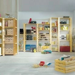 BAUHAUS Regalux Regalsystem Heavy Holzregal Grundelement Anzahl Böden: 4 Stk., Höhe: 174 Cm, Holz -Werkstatteinrichtung store 12 1075