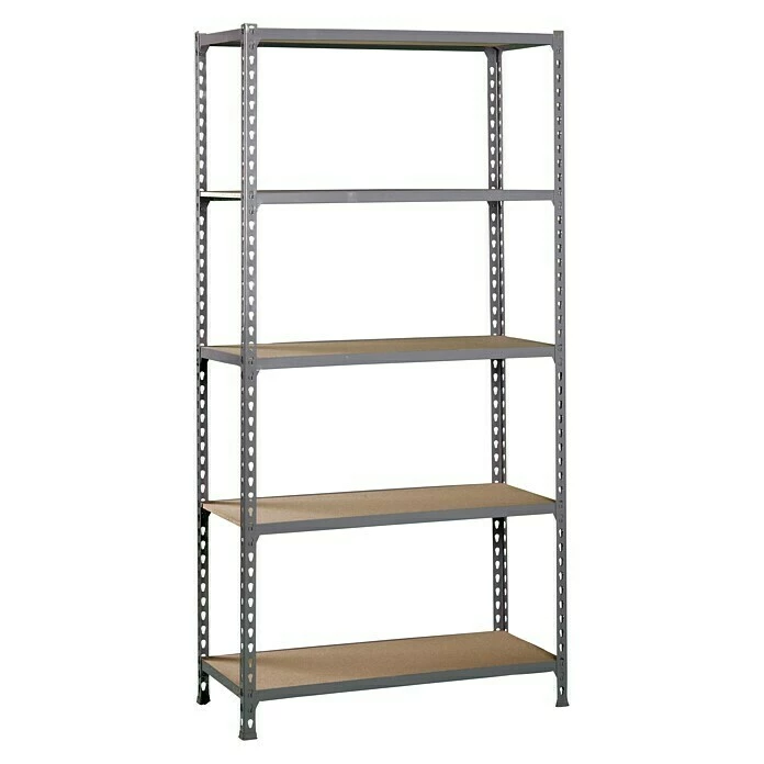 BAUHAUS Simonrack Maderclick Metallregal Plus L X B X H: 50 X 100 X 200 Cm, Traglast: 150 Kg/Boden, Anzahl Böden: 5, Stecken, Grau 1 BAUHAUS Simonrack Maderclick Metallregal Plus L X B X H: 50 X 100 X 200 Cm, Traglast: 150 Kg/Boden, Anzahl Böden: 5, Stecken, Grau