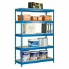BAUHAUS Simonrack Bricoforte Metall-Schwerlastregal L X B X H: 60 X 100 X 200 Cm, Traglast: 300 Kg/Boden, Anzahl Böden: 5, Blau, Material Boden: Holz