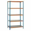 BAUHAUS Simonrack Simonclick Metallregal Mini L X B X H: 40 X 80 X 180 Cm, Traglast: 180 Kg/Boden, Anzahl Böden: 5 Stk., Stecken, Blau/Orange