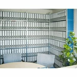 BAUHAUS Scholz Aktenregal Anbauelement Länge: 1.210 Mm, Breite: 300 Mm, Höhe: 3.000 Mm, Traglast: 90 Kg/Boden, Anzahl Böden: 9 Stk. -Werkstatteinrichtung store 12 1132