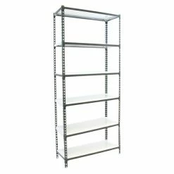 BAUHAUS Simonrack Simonclick Metallregal L X B X H: 30 X 90 X 250 Cm, Traglast: 180 Kg/Boden, Anzahl Böden: 6 Stk., Stecken, Anthrazit/Weiß