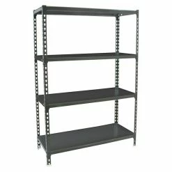 BAUHAUS Simonrack Simonclick Metallregal L X B X H: 30 X 100 X 150 Cm, Traglast: 180 Kg/Boden, Anzahl Böden: 4 Stk., Stecken, Anthrazit