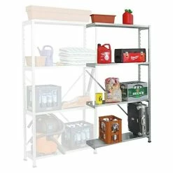 BAUHAUS Scholz System Metall-Schwerlastregal Anbauelement 300 X 800 X 1.920 Mm, Traglast: 100 Kg/Boden, Stecken