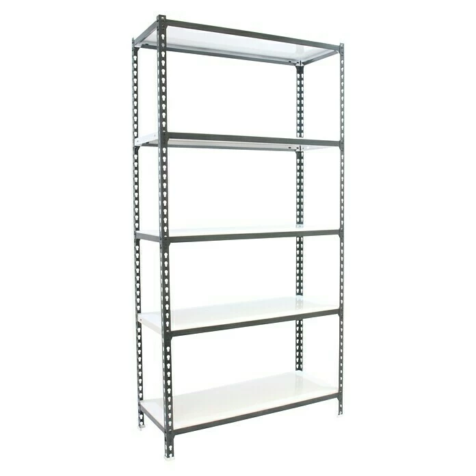 BAUHAUS Simonrack Simonclick Metallregal L X B X H: 30 X 100 X 200 Cm, Traglast: 180 Kg/Boden, Anzahl Böden: 5 Stk., Stecken, Anthrazit/Weiß 1 BAUHAUS Simonrack Simonclick Metallregal L X B X H: 30 X 100 X 200 Cm, Traglast: 180 Kg/Boden, Anzahl Böden: 5 Stk., Stecken, Anthrazit/Weiß