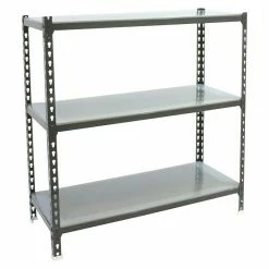 BAUHAUS Simonrack Simonclick Metallregal Mega L X B X H: 30 X 120 X 90 Cm, Traglast: 180 Kg/Boden, Anzahl Böden: 3 Stk., Stecken, Anthrazit/Silber