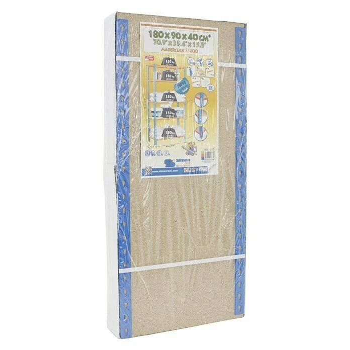 BAUHAUS Simonrack Maderclick Metallregal Super Plus L X B X H: 50 X 110 X 200 Cm, Traglast: 150 Kg/Boden, Anzahl Böden: 5, Stecken, Silber 3 BAUHAUS Simonrack Maderclick Metallregal Super Plus L X B X H: 50 X 110 X 200 Cm, Traglast: 150 Kg/Boden, Anzahl Böden: 5, Stecken, Silber – Bild 3