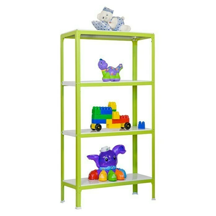 BAUHAUS Simonrack Homeclick Metallregal Mini L X B X H: 40 X 80 X 160 Cm, Traglast: 150 Kg/Boden, Anzahl Böden: 4 Stk., Grün 2 BAUHAUS Simonrack Homeclick Metallregal Mini L X B X H: 40 X 80 X 160 Cm, Traglast: 150 Kg/Boden, Anzahl Böden: 4 Stk., Grün – Bild 2