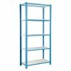 BAUHAUS Simonrack Simonoffice Aktenregal Grundelement L X B X H: 40 X 90 X 210 Cm, Traglast: 200 Kg/Boden, Anzahl Böden: 5, Blau/Weiß