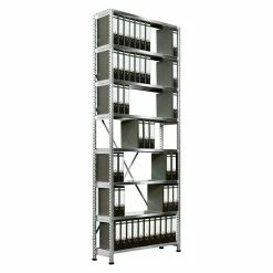 BAUHAUS Scholz Aktenregal Grundelement Länge: 1.050 Mm, Breite: 300 Mm, Höhe: 2.640 Mm, Traglast: 80 Kg/Boden, Anzahl Böden: 8 Stk.