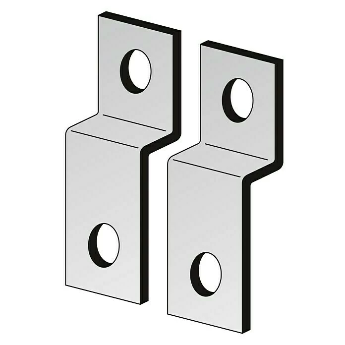BAUHAUS Scholz System Wandbefestigungs-Set 2 Stk., Stahl 1 BAUHAUS Scholz System Wandbefestigungs-Set 2 Stk., Stahl
