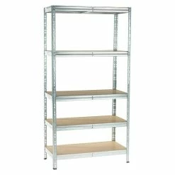 BAUHAUS Metall-Schwerlastregal L X B X H: 50 X 100 X 200 Cm, 300, Anzahl Böden: 5 Stk., Grau