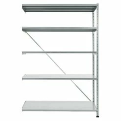 BAUHAUS Scholz Metall-Lagerregal Anbauelement Länge: 600 Mm, Breite: 1.250 Mm, Höhe: 1.920 Mm, Traglast: 180 Kg/Boden, Anzahl Böden: 5 Stk.