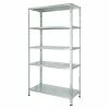 BAUHAUS Regalux Metallregal L X B X H: 45 X 100 X 188 Cm, Traglast: 65 Kg/Boden, Silber