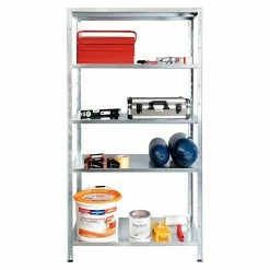 BAUHAUS Regalux Metallregal L X B X H: 45 X 100 X 188 Cm, Traglast: 65 Kg/Boden, Silber 8 BAUHAUS Regalux Metallregal L X B X H: 45 X 100 X 188 Cm, Traglast: 65 Kg/Boden, Silber -Werkstatteinrichtung store 12 1432