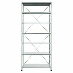 BAUHAUS Scholz Metall-Lagerregal SE Länge: 400 Mm, Breite: 1.050 Mm, Höhe: 2.640 Mm, Traglast: 140 Kg/Boden, Anzahl Böden: 7 Stk.