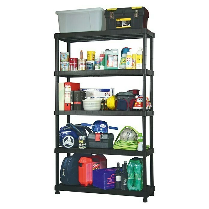 BAUHAUS Regalux Kunststoffregal XL 40 X 120 X 187 Cm, Traglast: 70 Kg/Boden 2 BAUHAUS Regalux Kunststoffregal XL 40 X 120 X 187 Cm, Traglast: 70 Kg/Boden – Bild 2