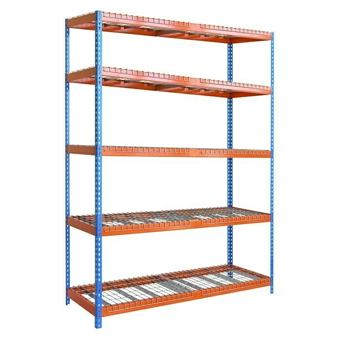 BAUHAUS Simonrack Ecoforte Metall-Schwerlastregal Rex L X B X H: 60 X 180 X 200 Cm, Traglast: 400 Kg/Boden, Anzahl Böden: 5 Stk., Stecken, Blau/Orange 1 BAUHAUS Simonrack Ecoforte Metall-Schwerlastregal Rex L X B X H: 60 X 180 X 200 Cm, Traglast: 400 Kg/Boden, Anzahl Böden: 5 Stk., Stecken, Blau/Orange