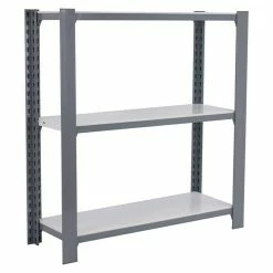 BAUHAUS Simonrack Simonoffice Aktenregal Grundelement L X B X H: 40 X 90 X 100 Cm, Traglast: 200 Kg/Boden, Anzahl Böden: 3, Grau