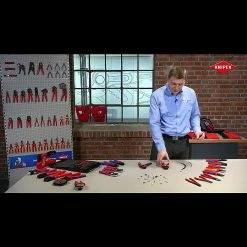 BAUHAUS Knipex Crimpzange Für Aderendhülsen Brüniert, Seiteneinführung -Werkstatteinrichtung store 12 1517