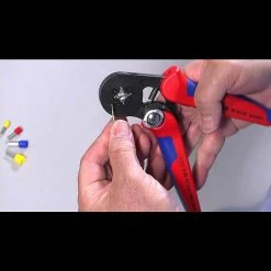 BAUHAUS Knipex Crimpzange Für Aderendhülsen Brüniert, Seiteneinführung -Werkstatteinrichtung store 12 1518