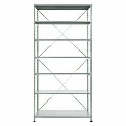 BAUHAUS Scholz Metall-Lagerregal Grundelement Länge: 500 Mm, Breite: 1.250 Mm, Höhe: 2.640 Mm, Traglast: 150 Kg/Boden, Anzahl Böden: 7 Stk.