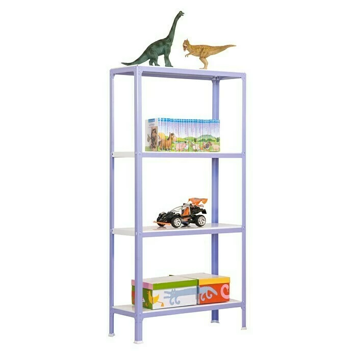 BAUHAUS Simonrack Homeclick Metallregal Mini L X B X H: 30 X 80 X 160 Cm, Traglast: 150 Kg/Boden, Anzahl Böden: 4 Stk., Lila 2 BAUHAUS Simonrack Homeclick Metallregal Mini L X B X H: 30 X 80 X 160 Cm, Traglast: 150 Kg/Boden, Anzahl Böden: 4 Stk., Lila – Bild 2