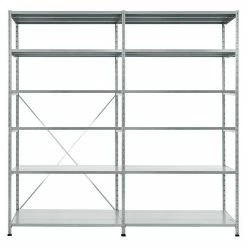 BAUHAUS Scholz Metall-Lagerregal SE Länge: 400 Mm, Breite: 2.060 Mm, Höhe: 2.280 Mm, Traglast: 140 Kg/Boden, Anzahl Böden: 6 Stk.