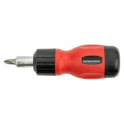 BAUHAUS Alpha Tools Mini-Schraubendreher-Set Farbe: Schwarz/Rot