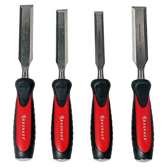 BAUHAUS Stechbeitel-Set 4 -tlg., 2K-Griff, Chrom-Vanadium-Stahl 1 BAUHAUS Stechbeitel-Set 4 -tlg., 2K-Griff, Chrom-Vanadium-Stahl