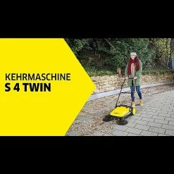 BAUHAUS Kärcher Handkehrmaschine S 4 Twin Flächenleistung: 2.400 M²/h, Arbeitsbreite: 680 Mm, 20 L -Werkstatteinrichtung store 12 2171