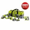 BAUHAUS Ryobi ONE+ Maschinen-Set Combo Kit R18CK4E-242S 2 Akkus, 8 -tlg.