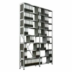 BAUHAUS Scholz Aktenregal Anbauelement Länge: 1.010 Mm, Breite: 300 Mm, Höhe: 3.000 Mm, Traglast: 80 Kg/Boden, Anzahl Böden: 9 Stk. -Werkstatteinrichtung store 12 240