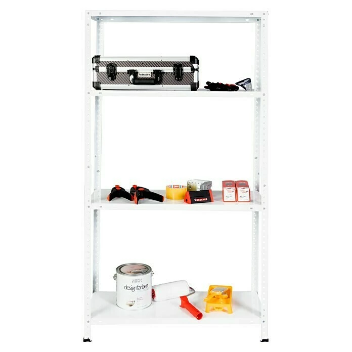 BAUHAUS Regalux Metallregal Höhe: 150 Cm, Traglast: 50 Kg/Boden 4 BAUHAUS Regalux Metallregal Höhe: 150 Cm, Traglast: 50 Kg/Boden – Bild 4