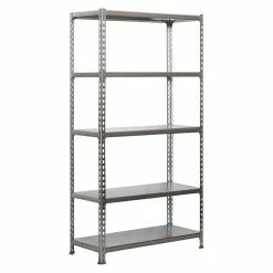 BAUHAUS Simonrack Simonclick Metallregal Super Plus L X B X H: 40 X 110 X 200 Cm, Traglast: 180 Kg/Boden, Anzahl Böden: 5 Stk., Stecken, Silber