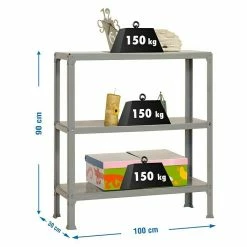 BAUHAUS Simonrack Homeclick Metallregal Plus L X B X H: 30 X 100 X 90 Cm, Traglast: 150 Kg/Boden, Anzahl Böden: 3 Stk., Stecken, Grau 6 BAUHAUS Simonrack Homeclick Metallregal Plus L X B X H: 30 X 100 X 90 Cm, Traglast: 150 Kg/Boden, Anzahl Böden: 3 Stk., Stecken, Grau -Werkstatteinrichtung store 12 278