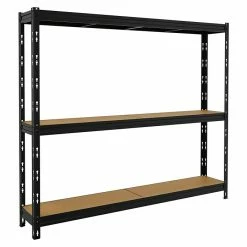 BAUHAUS Metall-Schwerlastregal MAXI-POKER L X B X H: 35 X 210 X 180 Cm, Traglast: 300 Kg/Boden, Anzahl Böden: 3 Stk., Stecken