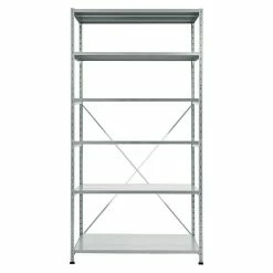 BAUHAUS Scholz Metall-Lagerregal SE Länge: 400 Mm, Breite: 1.050 Mm, Höhe: 2.280 Mm, Traglast: 140 Kg/Boden, Anzahl Böden: 6 Stk.