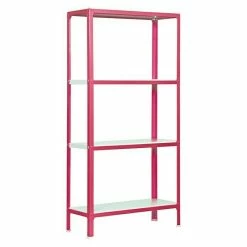 BAUHAUS Simonrack Homeclick Metallregal Mini L X B X H: 40 X 80 X 160 Cm, Traglast: 150 Kg/Boden, Anzahl Böden: 4 Stk., Rosa
