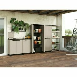 BAUHAUS Keter Kunststoffregal Planet L X B X H: 32 X 75 X 176 Cm, Traglast: 25 Kg/Boden, Anzahl Böden: 5 Stk., Stecken -Werkstatteinrichtung store 12 316