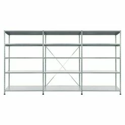 BAUHAUS Scholz Metall-Lagerregal SE Länge: 500 Mm, Breite: 3.070 Mm, Höhe: 1.920 Mm, Traglast: 170 Kg/Boden, Anzahl Böden: 5 Stk.